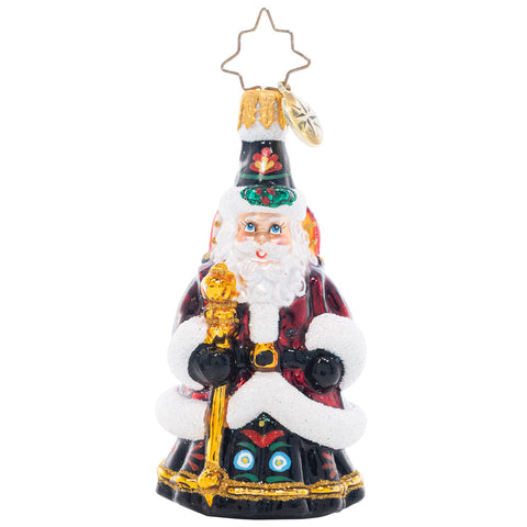 Christopher Radko Festive Folk Santa Gem Ornament