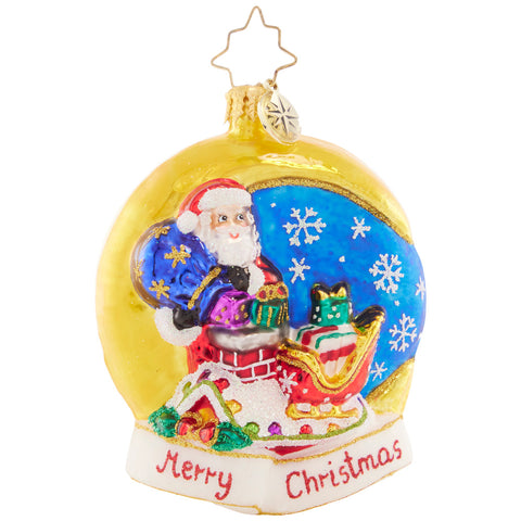 Christopher Radko Crescent Moon Christmas Gem Ornament