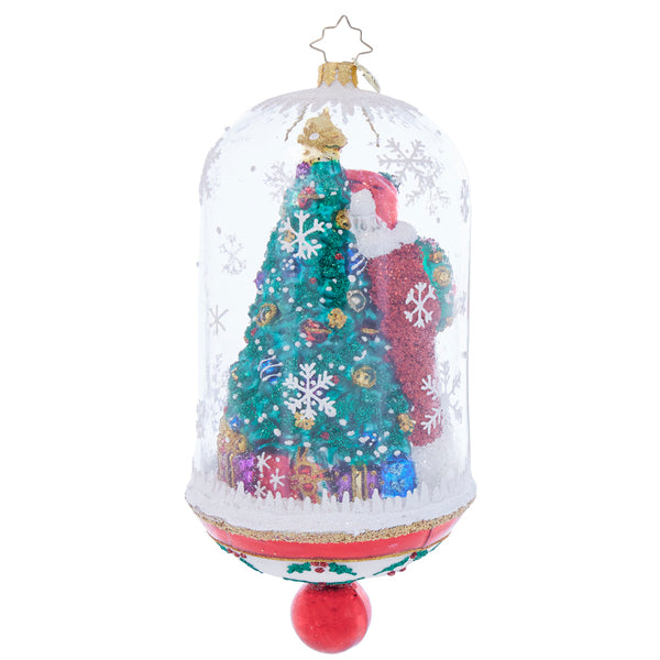 Christopher Radko Holly Holiday Dome Santa Ornament