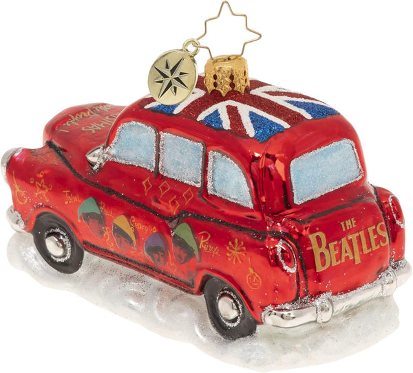 Christopher Radko Beatles Happy Christmas Hackney Red Cab Ornament