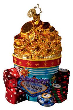 Christopher Radko HIGH ROLLERS Jackpot In Las Vegas Ornament