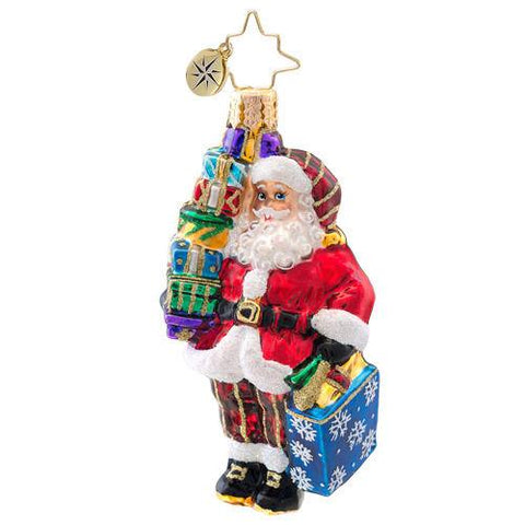 Christopher Radko LETS GO SHOPPING Santa LIttle Gem Ornament