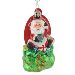 Christopher Radko Ridin High Little Gem Santa ornament