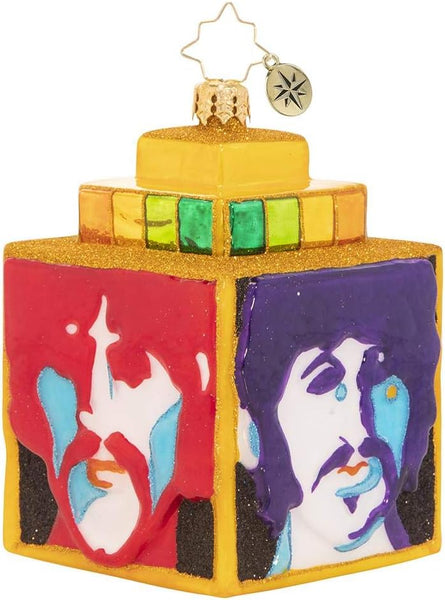 Christopher Radko BEATLES Sea of Science Cube Ornament