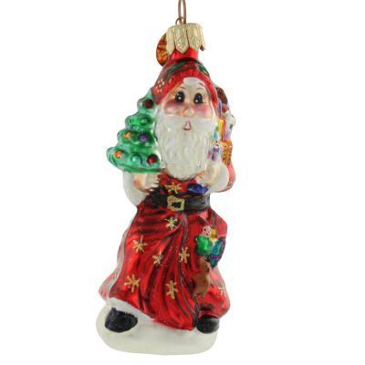 Christopher Radko Splendid Arrival Santa Little Gem Ornament 005080