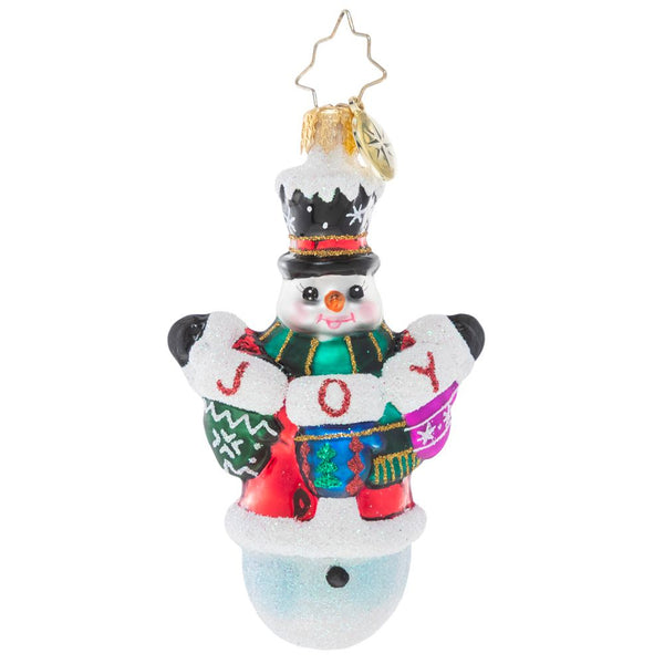 Christopher Radko Crochet All Day Little Gem Snowman Ornament