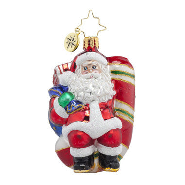 Christopher Radko CANDY SWING DELIGHT SANTA Gem ornament