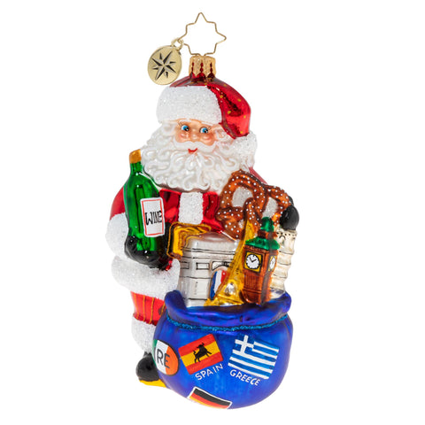 Christopher Radko Santa's European Adventure! Ornament