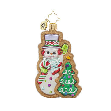 Christopher Radko FROSTY SWEET TREATS GEM Snowman Cookie ornament